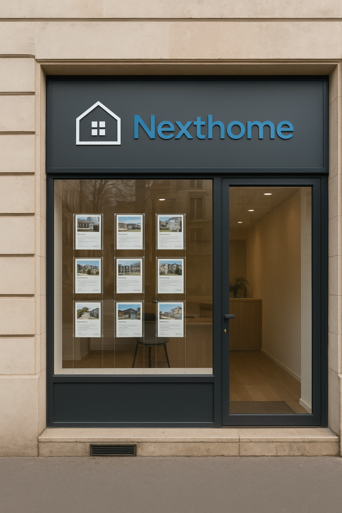devanture agence immobilière NextHome
