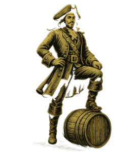 Captain, pirate, alcool